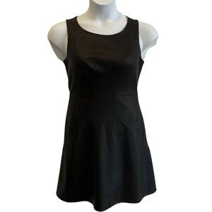 Max Studios Black Faux Leather Look Dress Size Medium